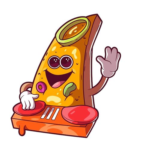 Premium Vector That Funny Pizza Mascot Slice Character Vector