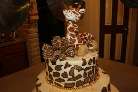 Repost Of Giraffe Print Baby Shower Cake Cakecentral