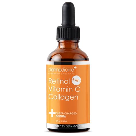 Retinol Vitamin C Collagen Super Charged Anti Aging Serum For Face