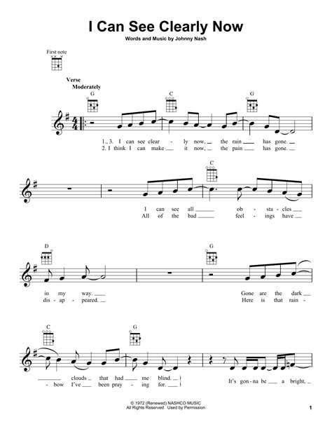 I Can See Clearly Now By Johnny Nash Ukulele Guitar Instructor