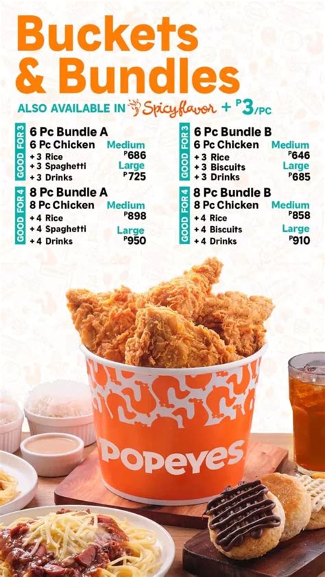 Popeyes Philippines Menu Prices Updated Apr 2024