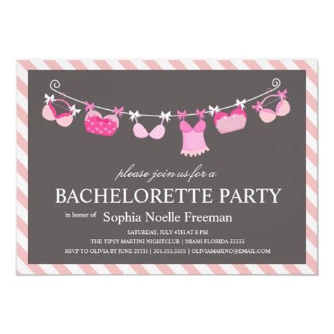 Lingerie Bachelorette Party Invitation Zazzle