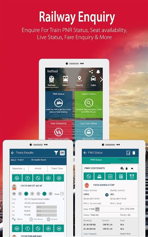 Railway Enquiry Pnr Status Train Running Status Android Apps On