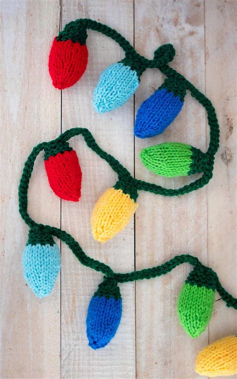 String Christmas Lights Knitting Pattern