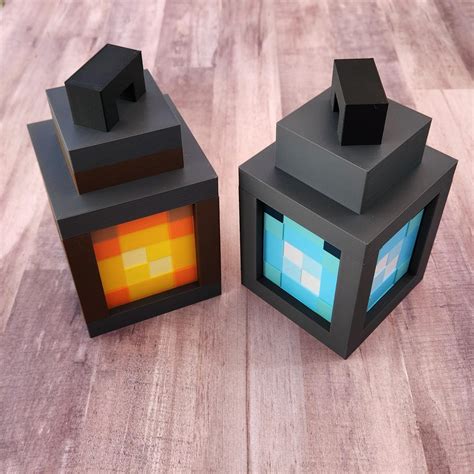 Gaming Lantern Minecraft Inspired Gamer Gift and Night Light Decor - Etsy