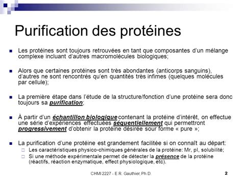 Purification et caractérisation des protéines ppt video online