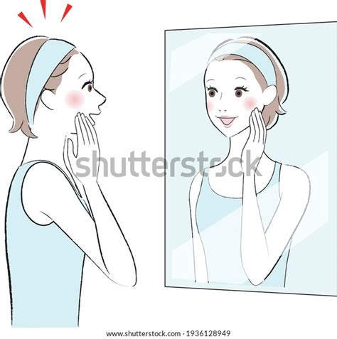 59 Shocked Women Looking Mirror Stock Vectors And Vector Art Shutterstock