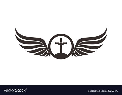 Church Logo Christian Symbols Cross Jesus Vector Image