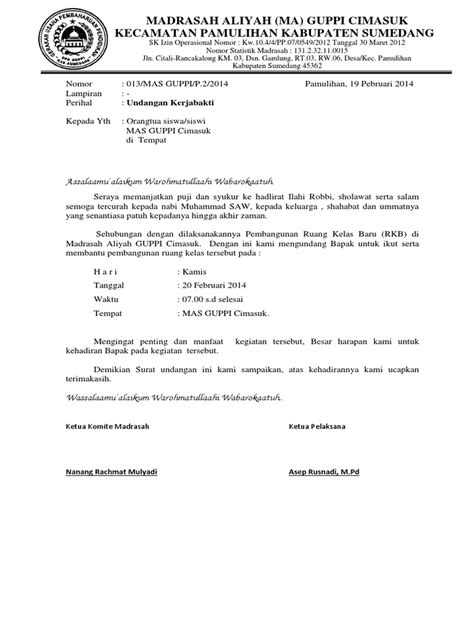 Surat Undangan Kerja Baktidocx