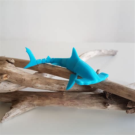 Hammerhead Shark D Stl Print In Place No Support Flexi Etsy