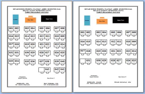 Cara Membuat Denah Tempat Duduk Ujian Smp Dengan Microsoft Excel