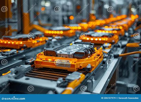 Production Assembly Line of Electric Vehicle Battery Cells Stock Illustration - Illustration of ...