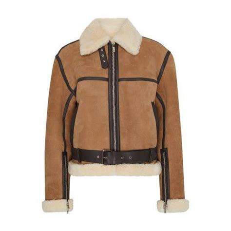 Tot Me Shearling Lined Suede Jacket In Brown Lyst