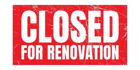 Closed for Renovation Stamp, Vector Illustration Graphic Stock Vector