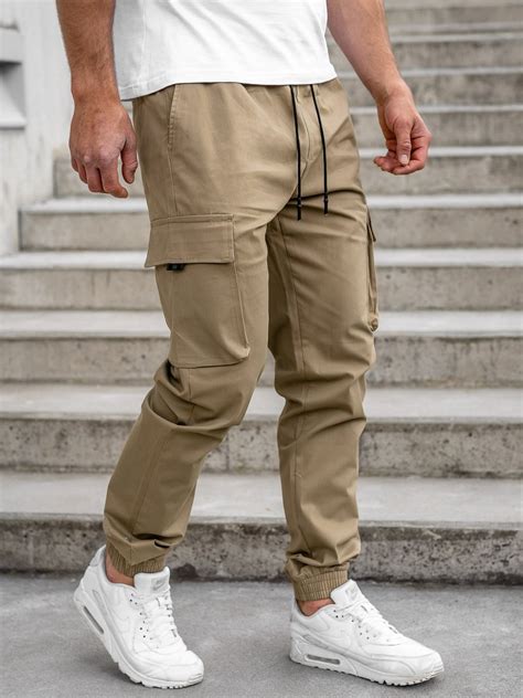 Pantalón jogger cargo para hombre beige Bolf 701 BEIGE