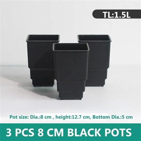 Pot De Fleur Cm Black Pot De Fleurs En Plastique Planteur