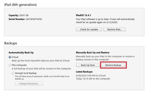 How To Restore An Iphone Backup On An Ipad Using Easy Methods