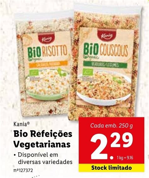 Promoção Kania Bio Refeições Vegetarianas 250g em Lidl