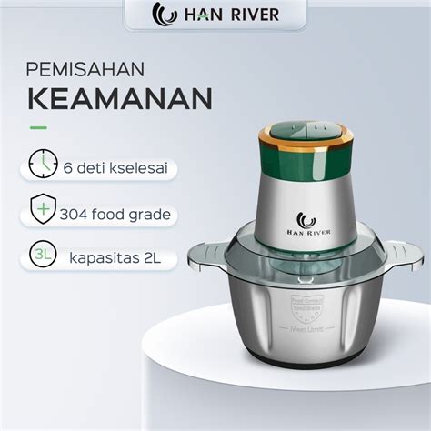 Jual HAN RIVER Blender HRJRJ S2BK Chopper 2L Shopee Indonesia