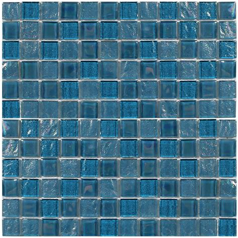 Topazstone 1 X 1 Mosaic Tile Tastreatopazst1 Glass Tile Aquablu