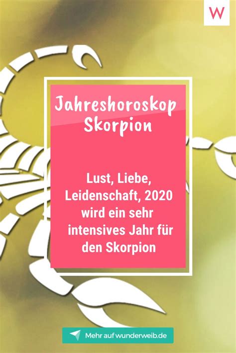 Das Jahreshoroskop F R Das Sternzeichen Skorpion