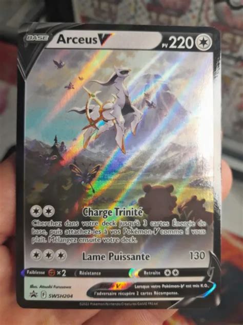 Carte Pok Mon Arceus V Promo Full Art Black Star Neuf P E Bouclier