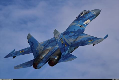 Ukraine Air Force Sukhoi Su Flanker B Blue Czechairspotters