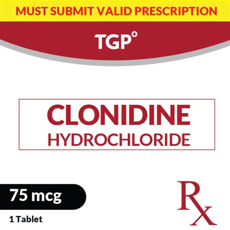 Rx Tgp Clonidine Hcl Tab 75mcg Lazada Ph