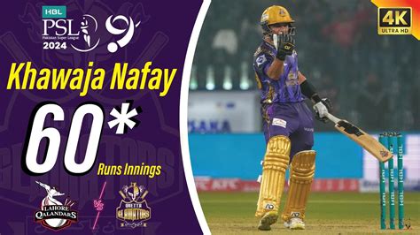 Khawaja Nafay Runs Quetta Gladiators Vs Lahore Qalandars Match