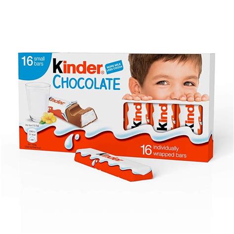 Kinder Chocolate Bars 16 X 125 G Uk Prime Pantry