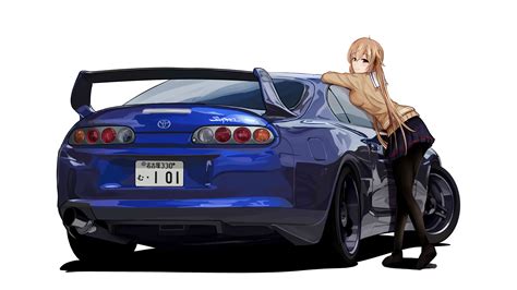 Anime Girls Anime School Uniform Toyota Toyota Supra Supra Toyota Supra ...