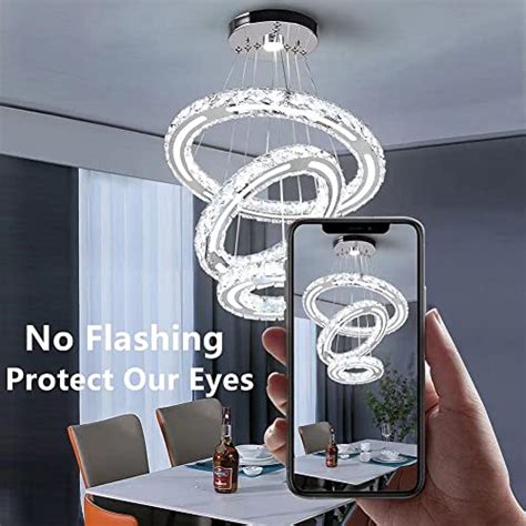 Cxgleaming Led Chandeliers Modern Ceiling Light Fixture Rings