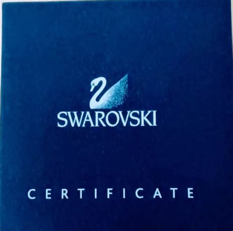 Swarovski Certificate Of Authenticity Coa Small Size 175x175 Increases Value £1529 Picclick Uk