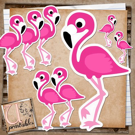 RebeccaB Designs FREE Printable Flamingo Print And Cut Flamingo