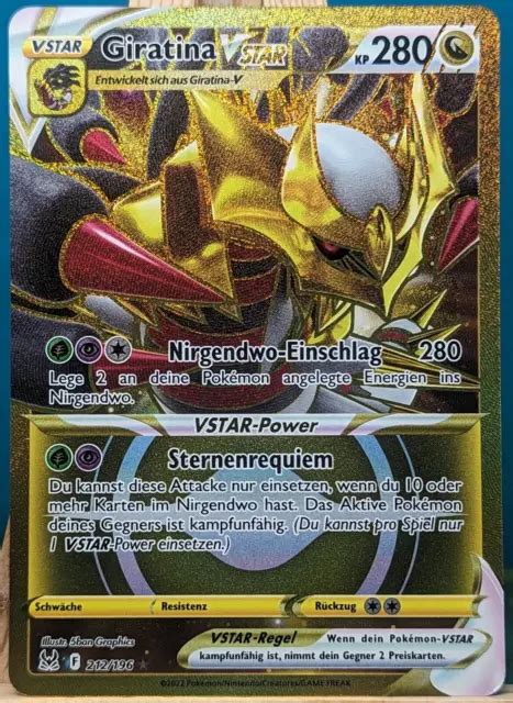 Pokemon Verlorener Ursprung Giratina Vstar Deutsch Eur