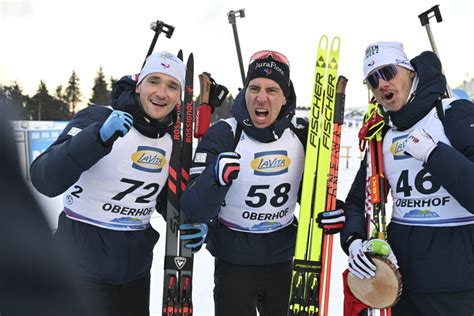 Biathlon Quentin Fillon Maillet remporte le sprint triplé français à