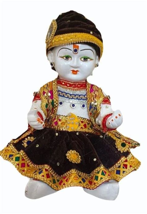 11 Inches Multicolor Polyresin Bal Gopal Statue Temple At Rs 1500 In