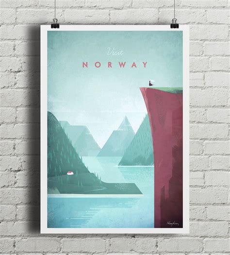 Norwegia - fiordy i klif Preikestolen - plakat - Sklep z plakatami