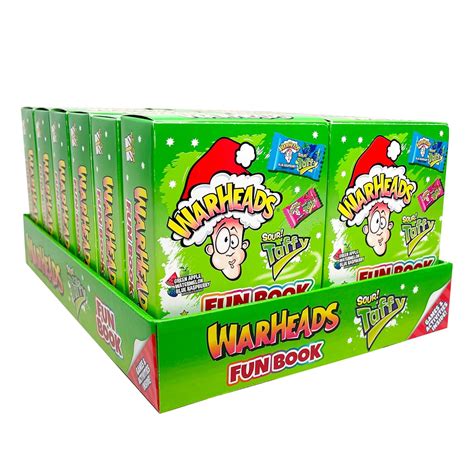 Warheads® Sour Taffy Holiday Fun Book Bite Size Warhead Taffy Individually