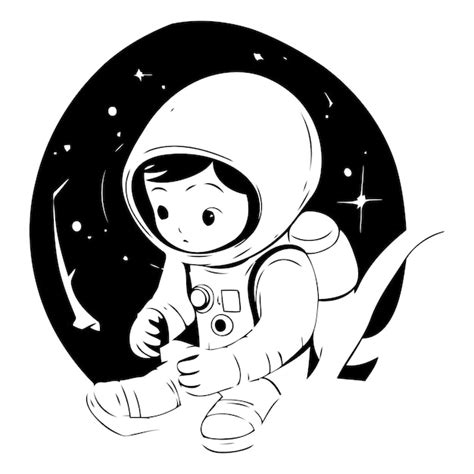 Un mignon petit garçon astronaute dans l espace extra atmosphérique