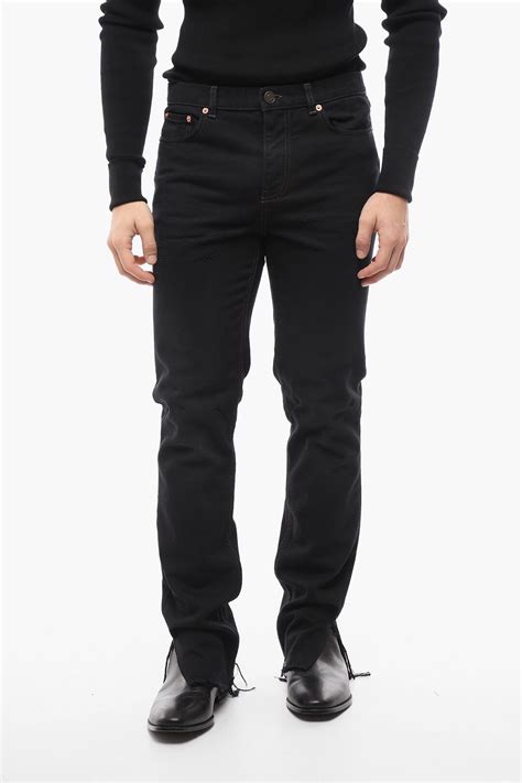 Balenciaga Distressed Denims With Frayed Hem Men Glamood Outlet