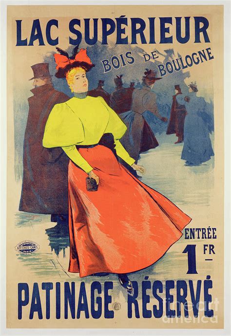 Poster Advertising A Skating Rink On The Lac Superieur In The Bois De