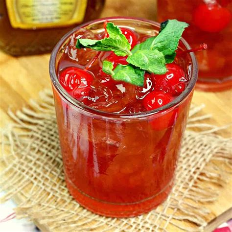 Whisky Cherry Coke Smash Made With Crown Royal Recipe In 2020 Mixed