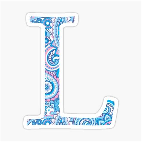 Letter L Sticker For Sale By Coasthouse Redbubble