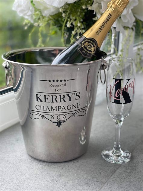 Personalised Stainless Steel Champagne Wine Ice Bucket Etsy