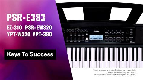 Yamaha Portable Keyboard Psr E Ypt Tutorial Video Keys To