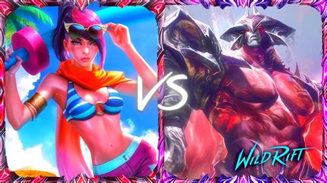 Pool Party Fiora Vs Aatrox Baron Lane Gameplay Wild Rift（season 8）hd 1080p Youtube