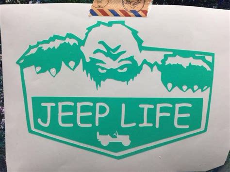 Yeti Jeep Life Decal Sticker Bigfoot Sasquatch By Stickthisdecals