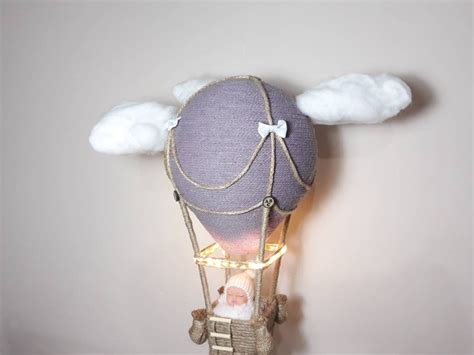 Hot Air Balloon Nursery Light Nursery Decor Purple Nursery Etsy