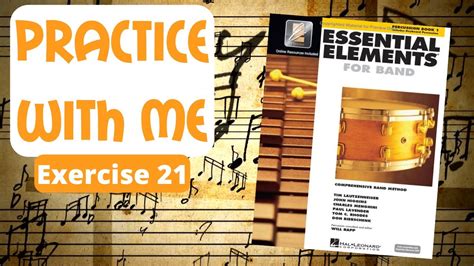 Essential Elements Book 1 Percussion Snare Exercise 21 The Whole